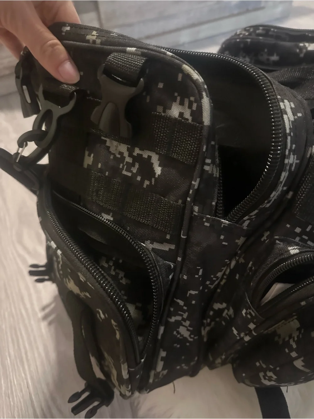Navy Digital Camo Utility Duffel Bag -